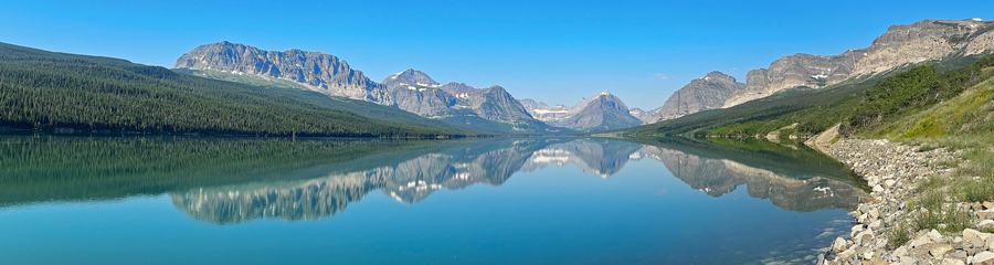 Lake Sherburne at Glacier NP in MT