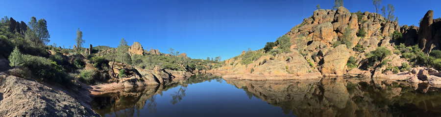 Bear Gulch Reservoir at Pinnacles NP in CA